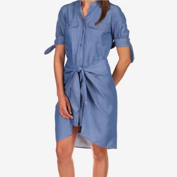 Michael Kors Dresses & Skirts - Michael Kors Chambray High Low Dress